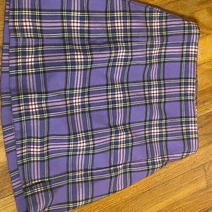 A purple green plaid skirt size S brandy Melville